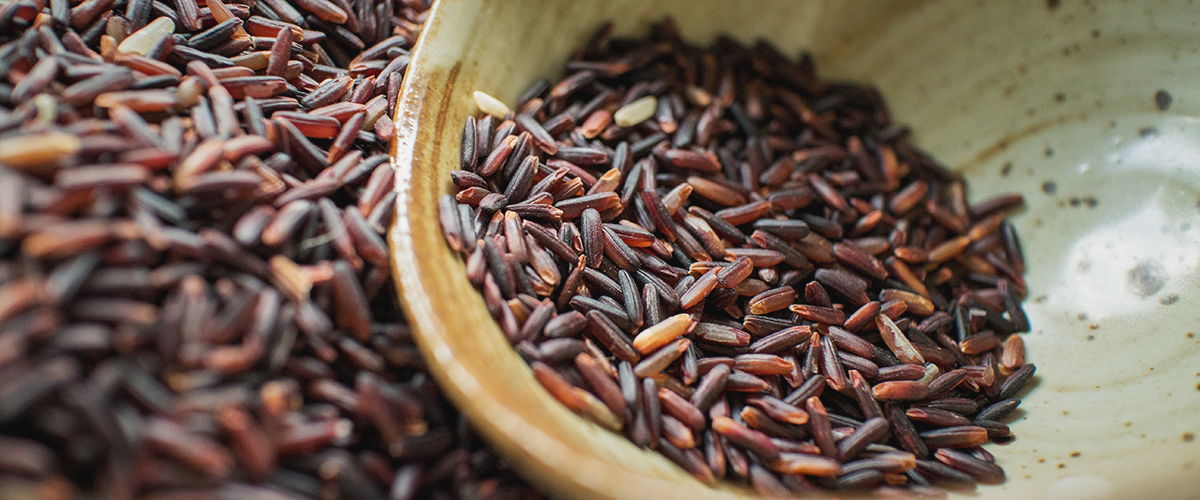 black rice is gluten free, glycemic index is low